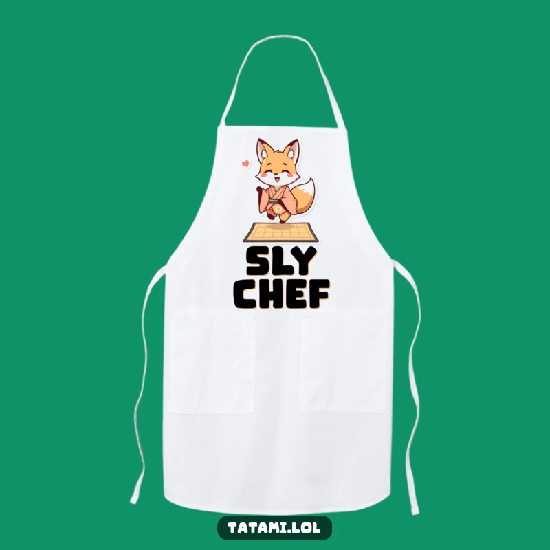 Funny Fox Kimono Kitchen Apron - Playful Culinary Gift