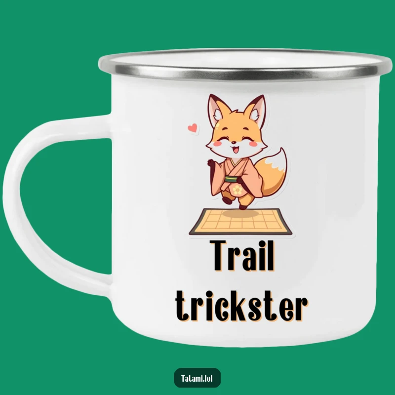 Funny Fox Kimono Camp Mug - Playful Outdoor Adventure Gift