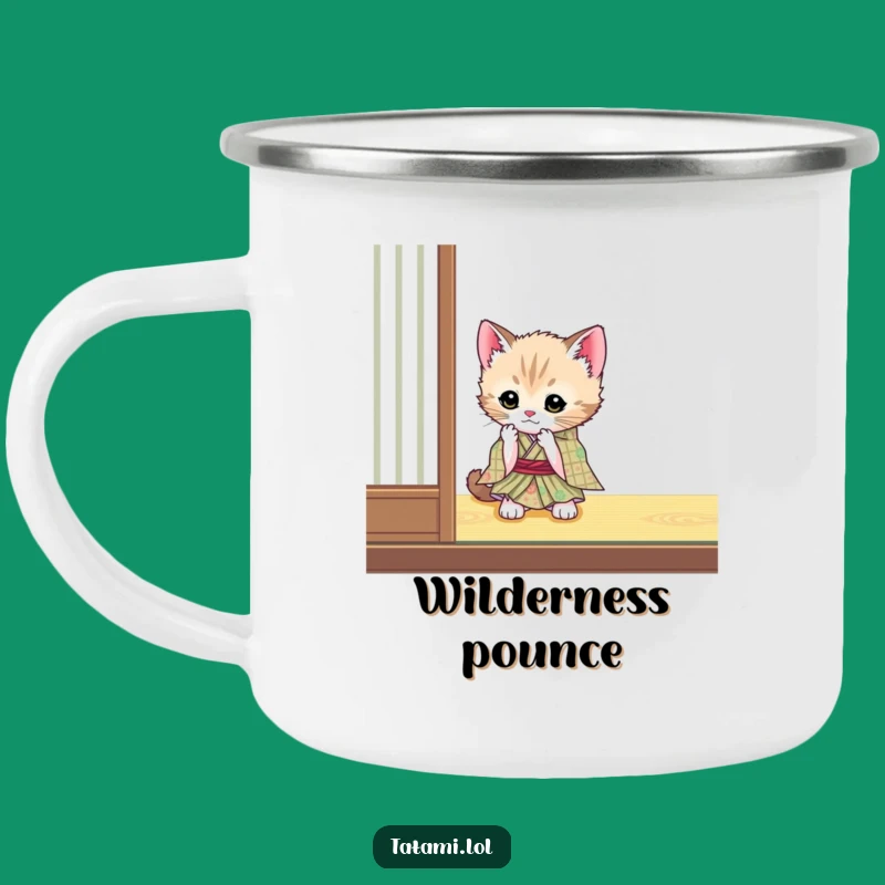 Funny Kitten Kimono Camp Mug - Adventure Cuteness Gift