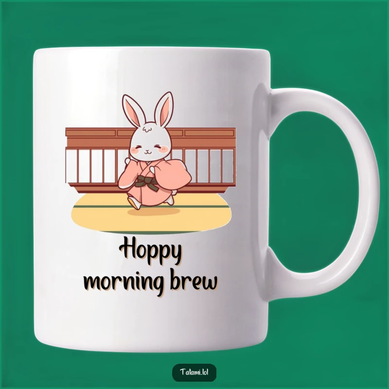 Funny Rabbit Kimono Mug: Adorable Character Hopping Gift for Kimono Lovers