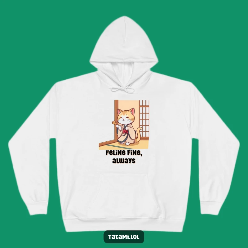 Funny Cat Kimono Hoodie: Cozy Gift for Playful Swatting Feline Comfort