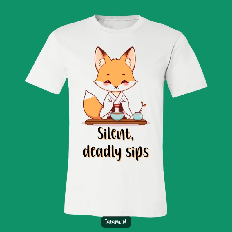 Funny Fox Kimono T-Shirt - A Hilarious Tea Ceremony Fox, Great Humorous Gift Idea