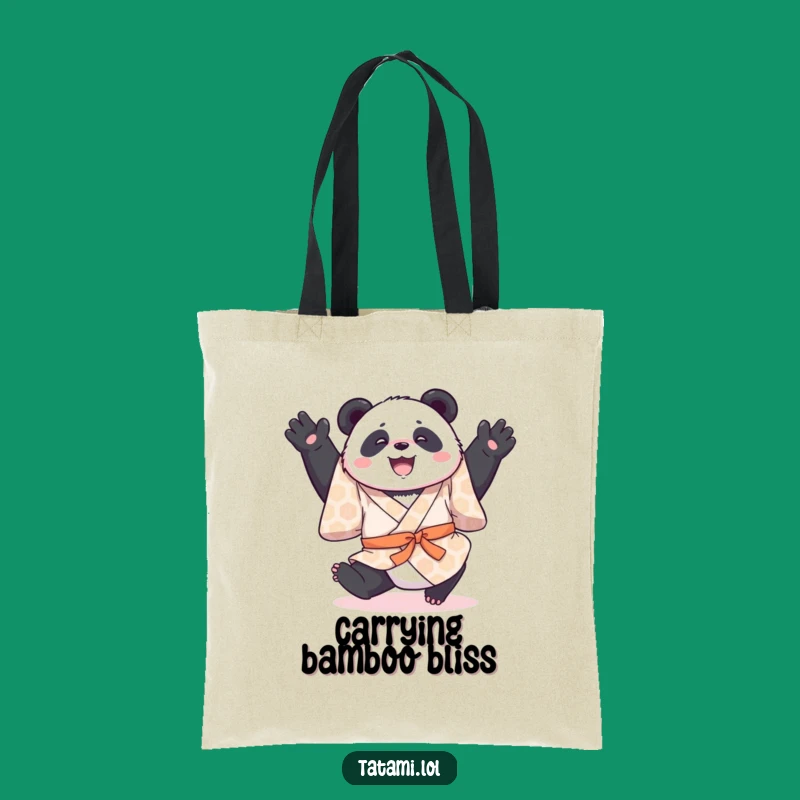 Funny Panda Kimono Tote Bag - Joyful Panda Action, Practical and Humorous Gift