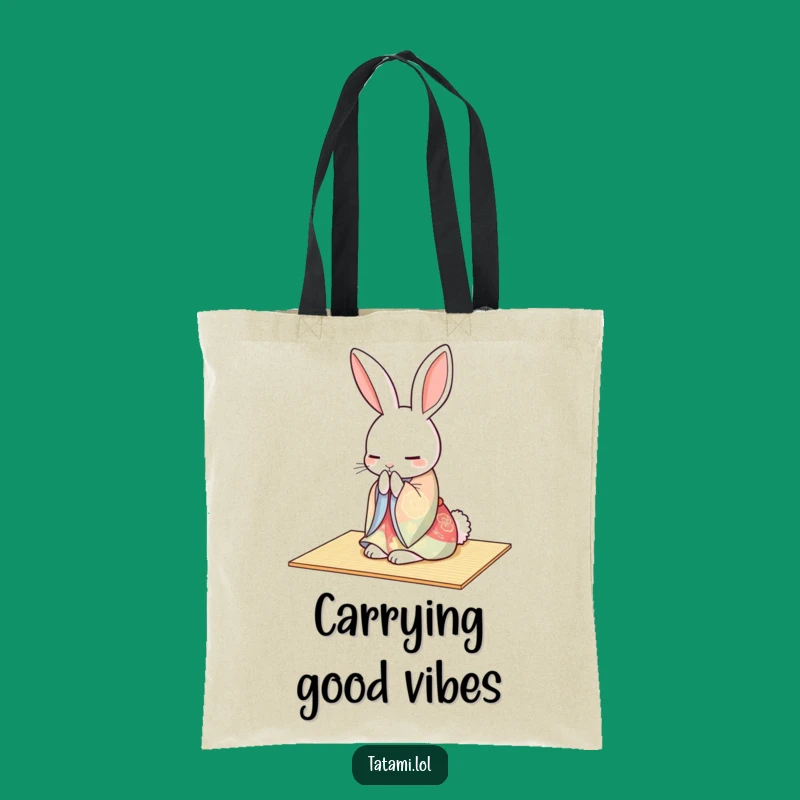 Funny Rabbit Kimono Tote Bag: Graceful Carry-all for Peaceful Errands